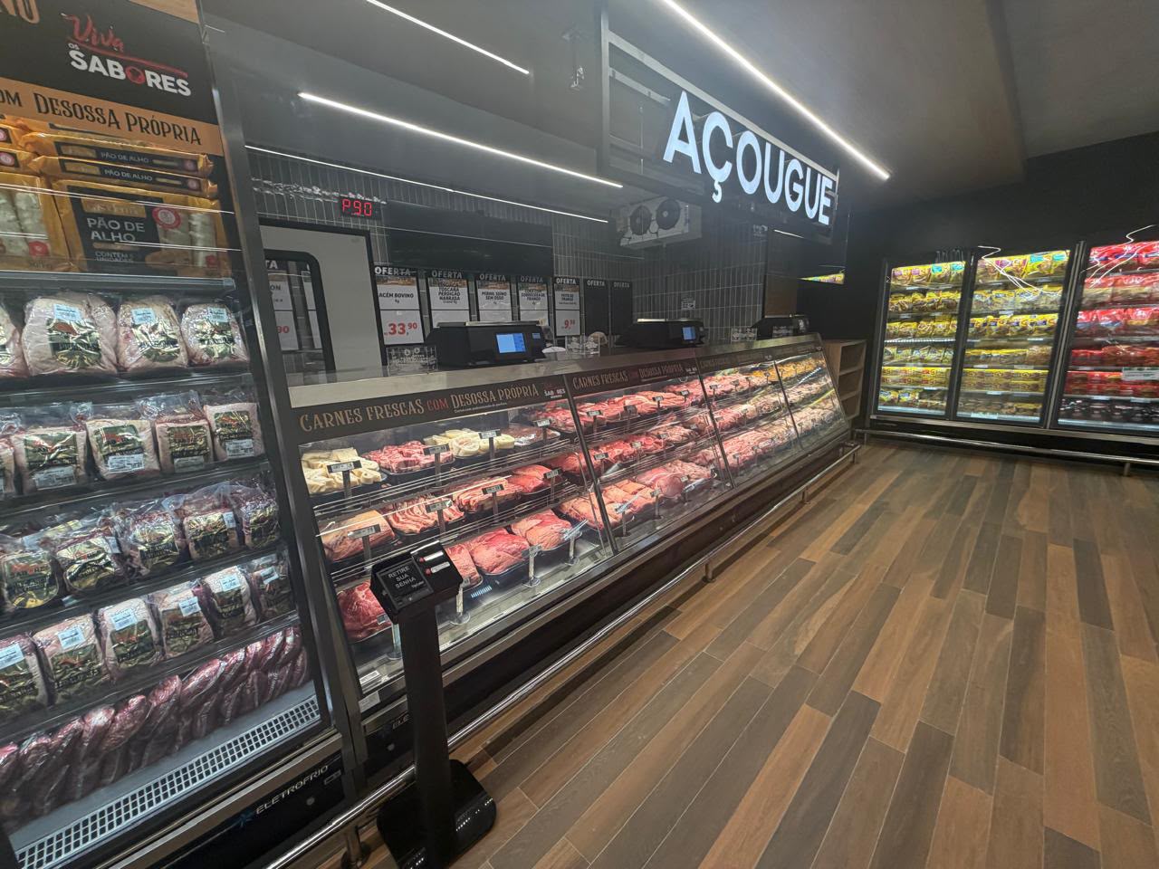 Setor de açougue do Spasso Sabores